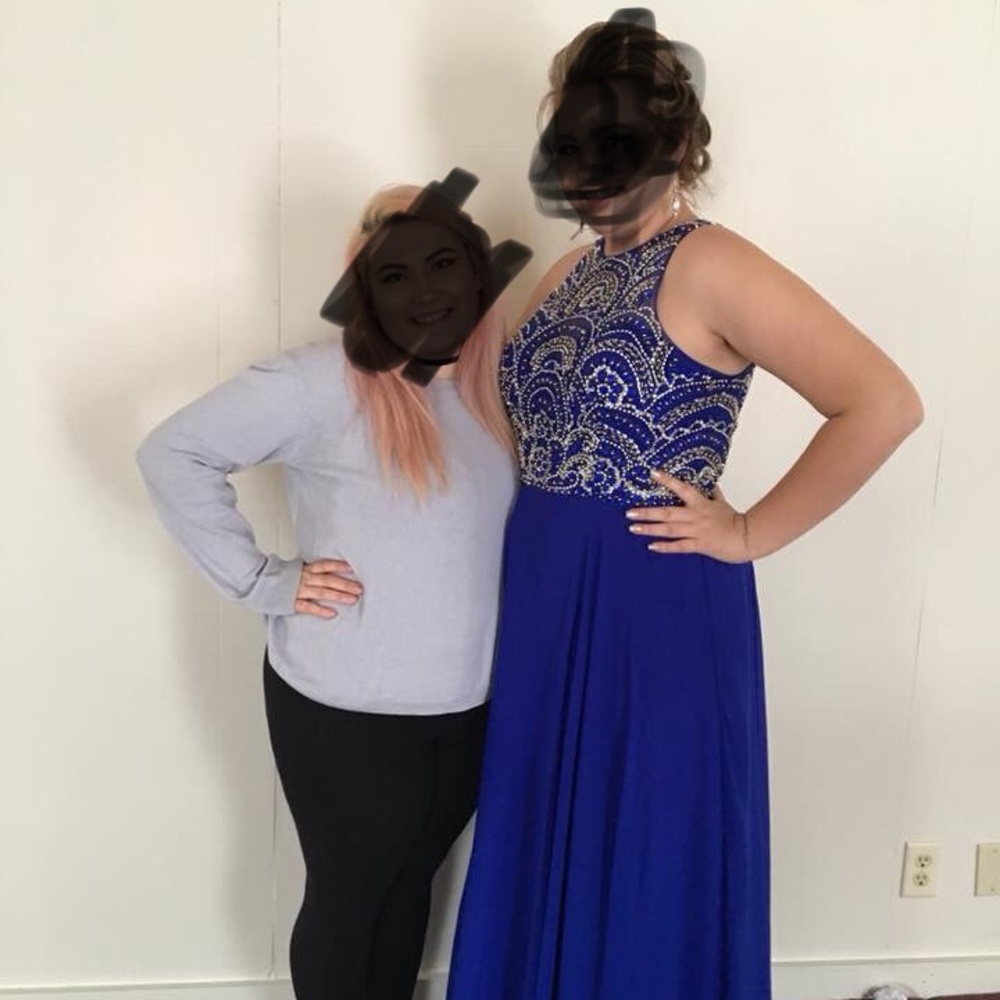 Royal blue prom dress